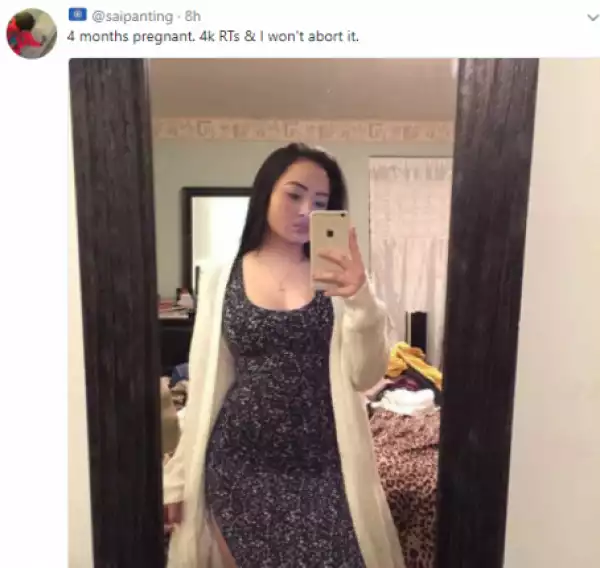 Twitter User Threatens to Abort Her 4-Months Pregnancy if She Doesn